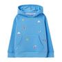  Joules Kids Lucas Raglan Sleeve Hooded Sweatshirt Blue Weather