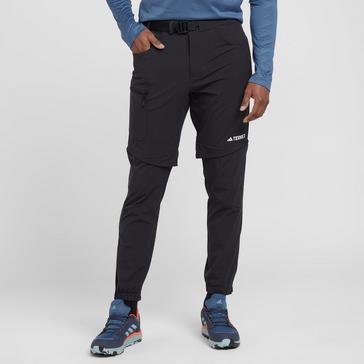 Black adidas Terrex Men's Utilitas Hiking Zip-Off Pants