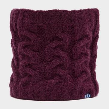 Purple Royal Scot Knitted Snood Wine