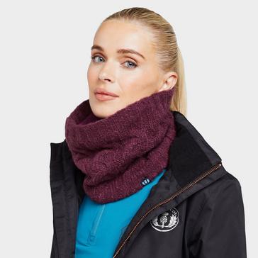 Purple Royal Scot Knitted Snood Wine