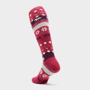 Pink Heat Holders Women's Horse Fairisle Lite Long Songs Windsor Pink