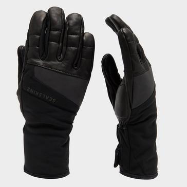 Black Sealskinz Fring Waterproof Extreme Cold weather Insulated Gauntlet with Fusion Control Black