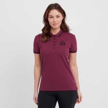 Red Royal Scot Womens Faith Short Sleeved Polo Shirt Wine