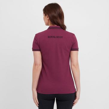 Red Royal Scot Womens Faith Short Sleeved Polo Shirt Wine