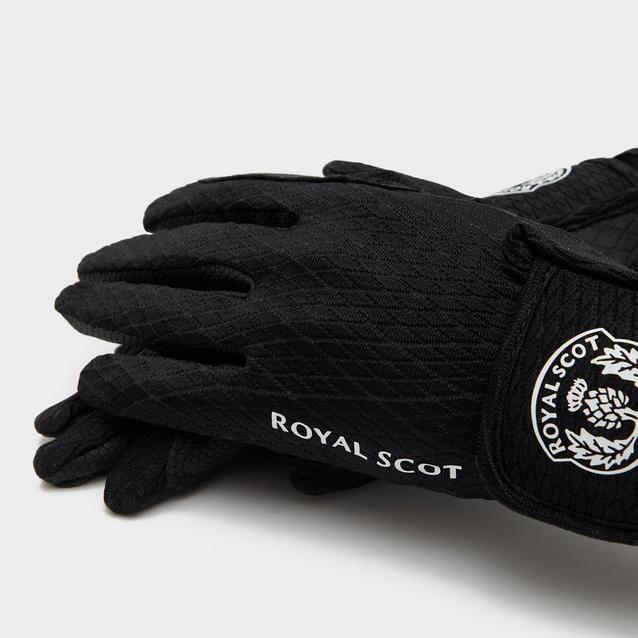 Royal Scot Adults Silicone Grip Riding Gloves Black Naylors