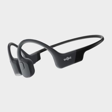 Black SHOKZ Openrun Open-Ear Bone Conduction Wireless Headphones