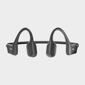 Black SHOKZ Openrun Open-Ear Bone Conduction Wireless Headphones