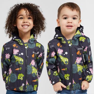 Navy Regatta Kids' Peppa Pig Muddy Puddle Waterproof Jacket