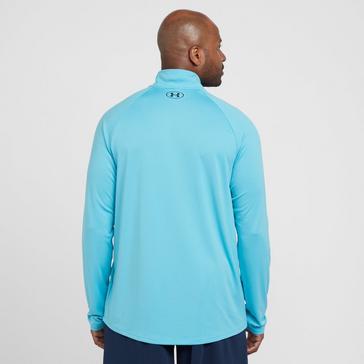 Blue Under Armour Men's Tech™ 2.0 Long Sleeve Zip Top