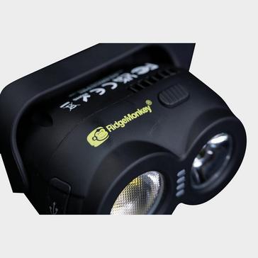 Black RIDGEMONKEY VRH150X USB Rechargeable Headtorch