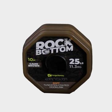 Brown RIDGEMONKEY Rock Bottom Tungsten Soft Coated Hooklink Camo Brown 25lb
