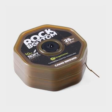 Brown RIDGEMONKEY Rock Bottom Tungsten Soft Coated Hooklink Camo Brown 25lb