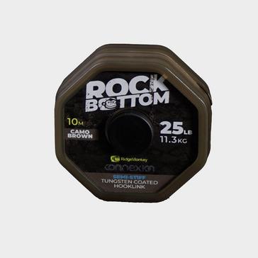 Green RIDGEMONKEY Rock Bottom Tungsten Semi Stiff Coated Hooklink Camo Green 25lb