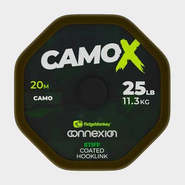 Black RIDGEMONKEY CamoX Stiff Coated Hooklink 25lb