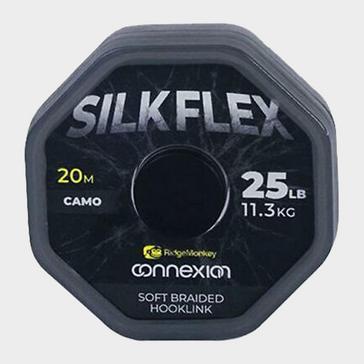Black RIDGEMONKEY SilkFlex Soft Braid Hooklink 25lb