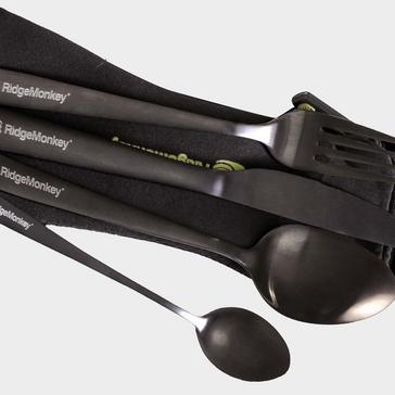 Black RIDGEMONKEY DLX Cutlery Set