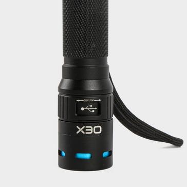 Black OEX 750 Lumen Rechargeable Torch