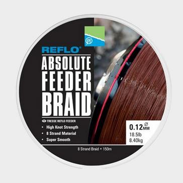 Black PRESTON INNOVATION Absolute Feeder Braid (0.12mm, 8.40kg/18.5lb)