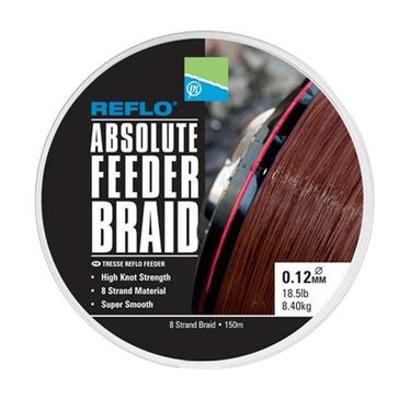 Black PRESTON INNOVATION Absolute Feeder Braid (0.12mm, 8.40kg/18.5lb)