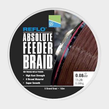 Black PRESTON INNOVATION Absolute Feeder Braid (0.08mm, 6.00kg/13.2lb)