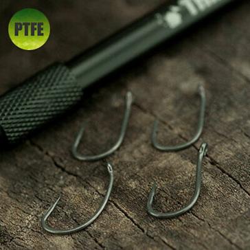Black THINKING ANGLER Curve Point Hook Size 8 (Barbless)