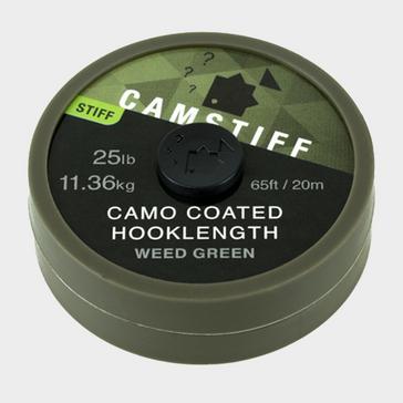 Green THINKING ANGLER Camstiff Camo Coated Hooklength Weed Green 25lb