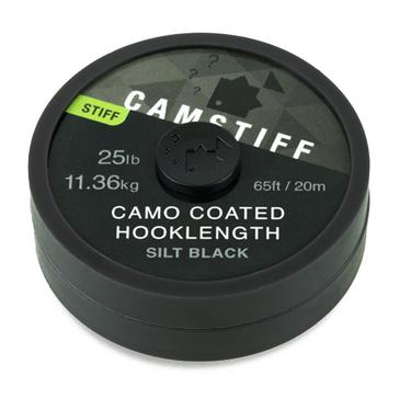Black THINKING ANGLER Camstiff Camo Coated Hooklength Silt Black 25lb