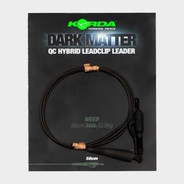 Black Korda Dark Matter Leader QC Hybrid Clip 30lb 50cm Weed