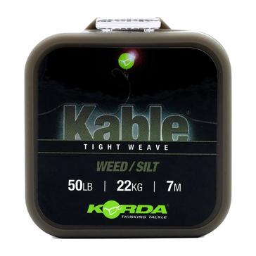 Green Korda Kable Tight Weave Leadcore Weed 7m