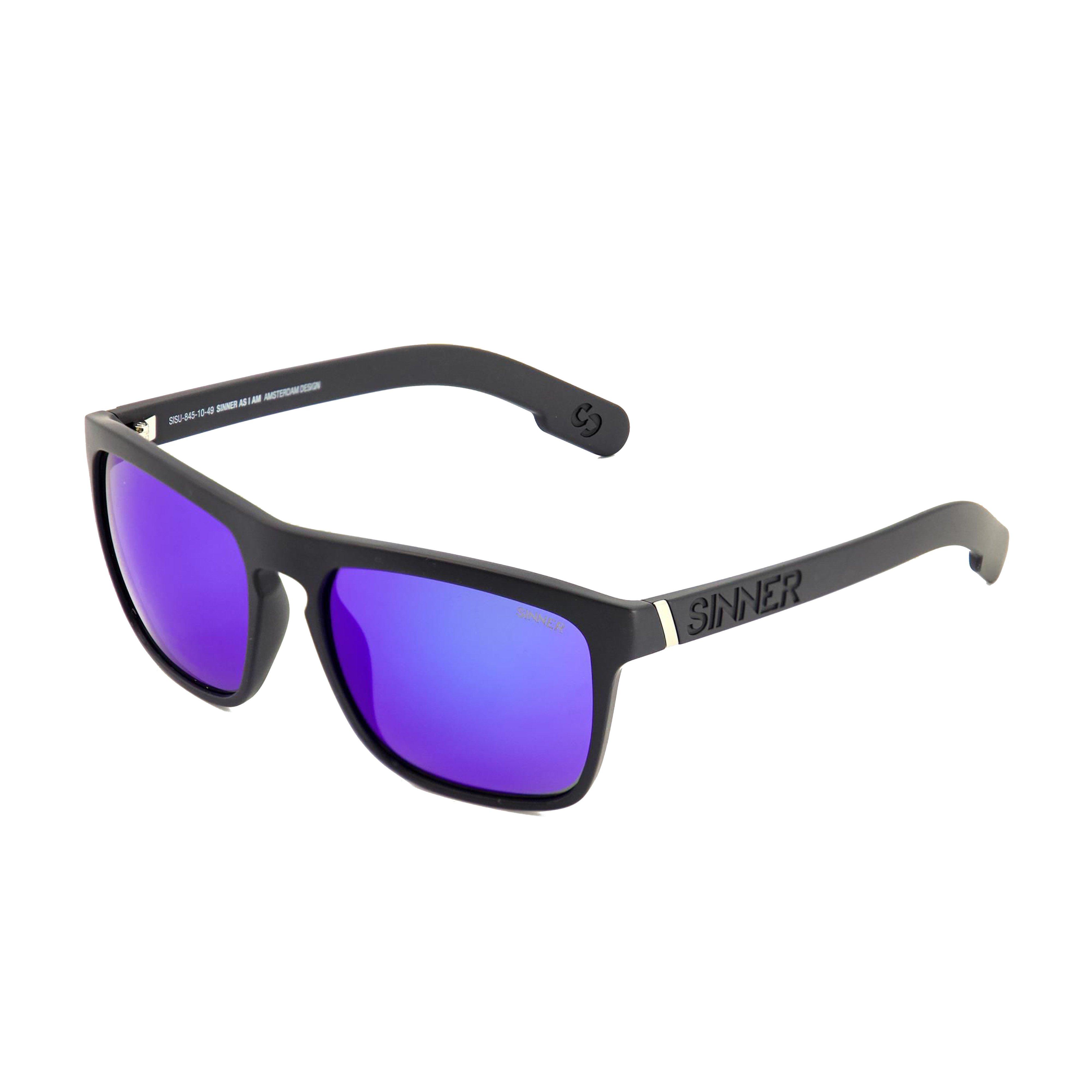 Thunder X Sunglasses Black Blue Oil Lens