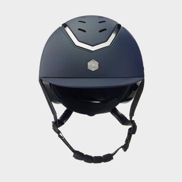 Blue Eqx Kylo Standard Peak Riding Hat Navy Matte Small