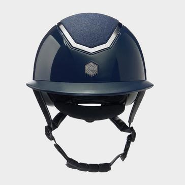 Blue Eqx Kylo Wide Peak Riding Hat Navy Gloss Small