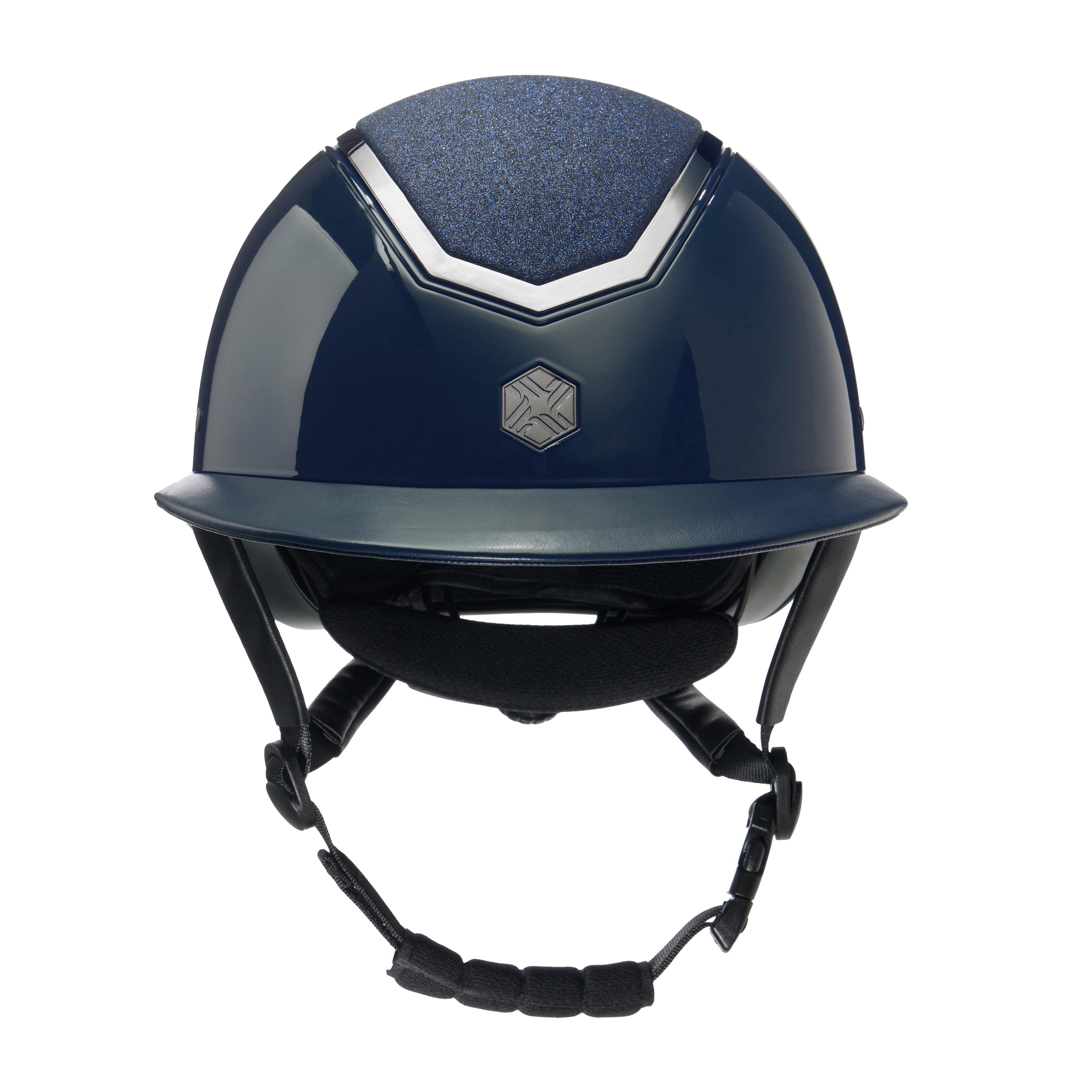 Kylo Wide Peak Riding Hat Navy Gloss Small