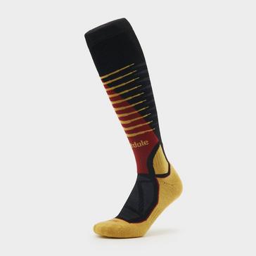 Black Bridgedale Men's Ski Midweight+ Merino Endurance Over Calf Socks