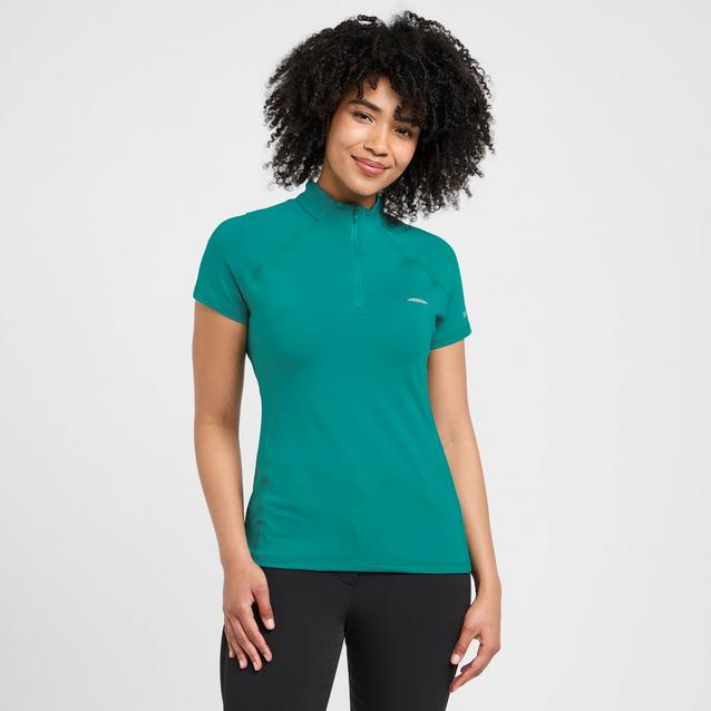 Green WeatherBeeta Womens Prime Short Sleeved Top Turquoise image 1