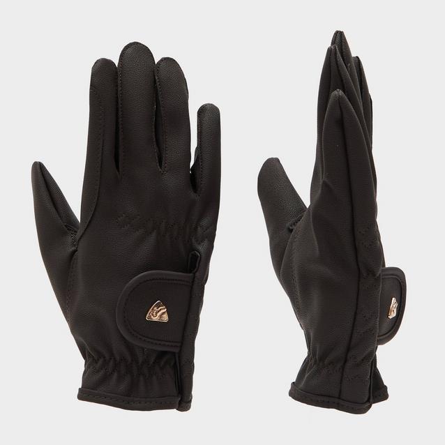 Brown Aubrion Childs PU Riding Gloves Brown image 1