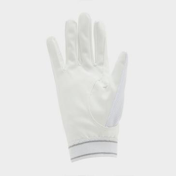 White Aubrion Mesh Riding Gloves White