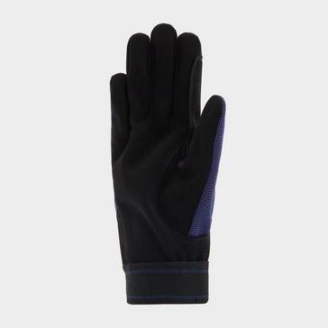 Blue Aubrion Kids Mesh Riding Gloves Navy