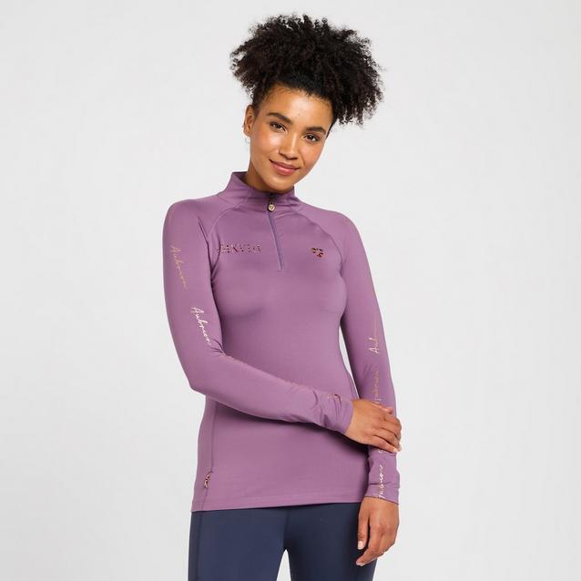 Pink Aubrion Womens Team Long Sleeved Base Layer Mauve image 1
