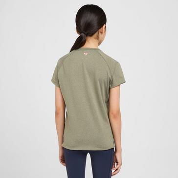 Green Aubrion Young Rider Energise Tech T-Shirt Olive