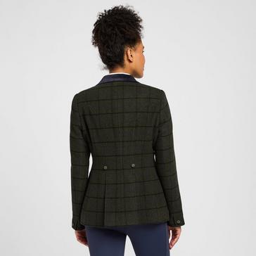 Green Aubrion Womens Saratoga Tweed Jacket Dark Green Check