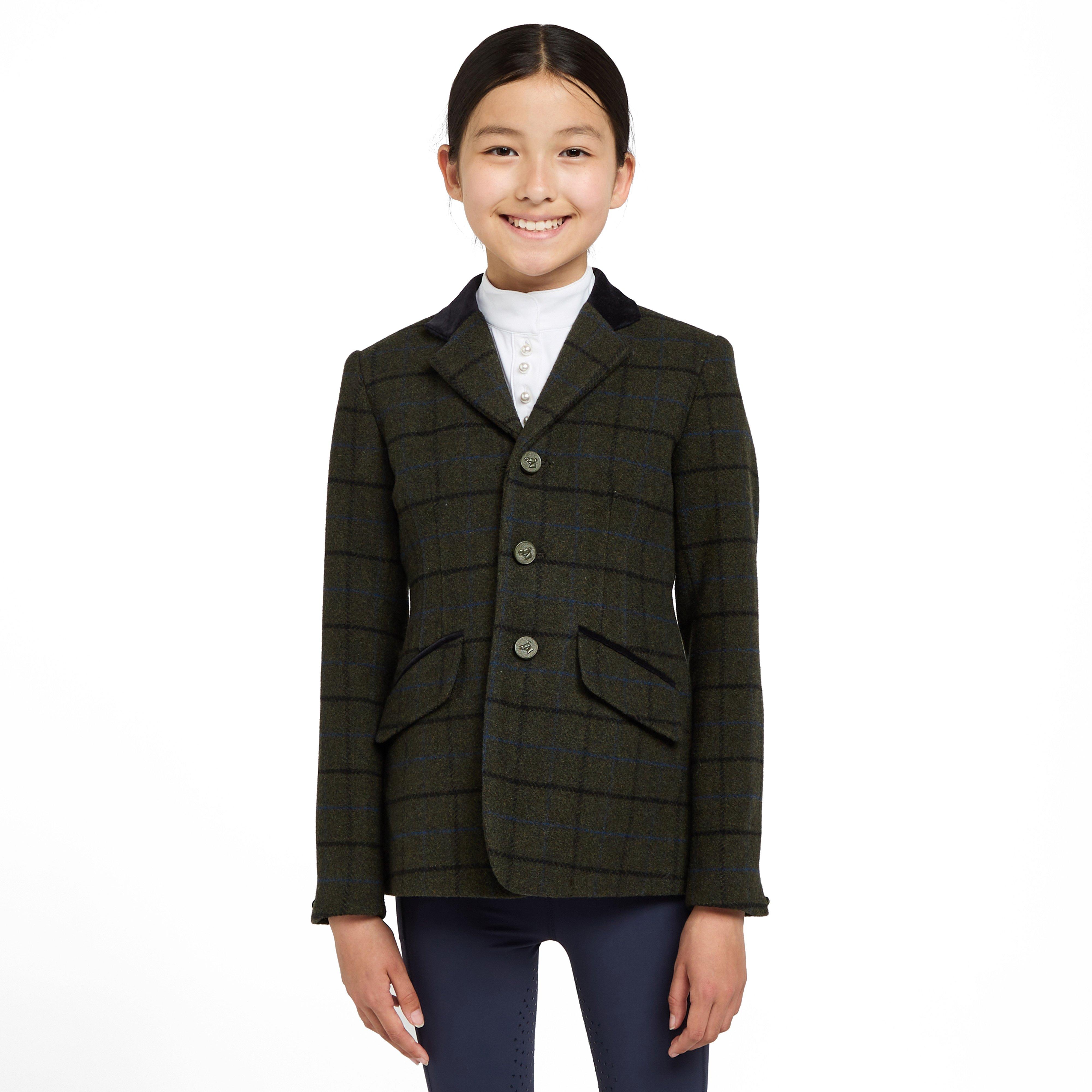 Childs Saratoga Tweed Jacket Dark Green Check