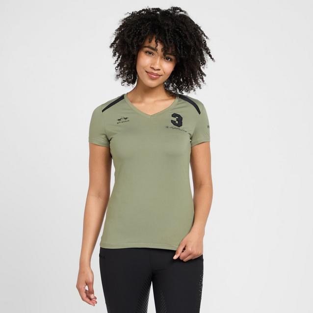 Green HV Polo Womens Favouritas Tech T-Shirt Oil Green image 1