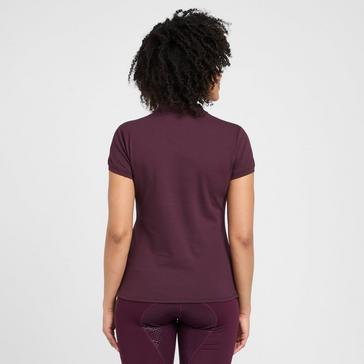 Red HV Polo Womens Classic Short Sleeved Polo Shirt Dark Berry