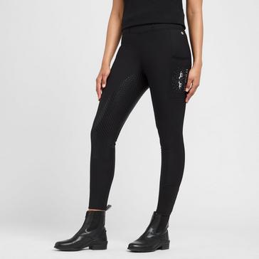 Black HV Polo Womens Classic Full Seat Riding Tights Black