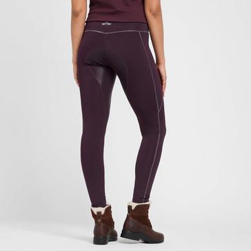 Burgundy HV Polo Womens Sporty Sue Full Seat Riding Tights Dark Berry