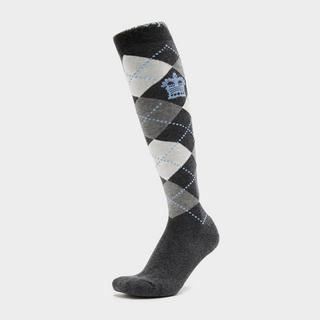 Argyle Socks Grey Soft Blue