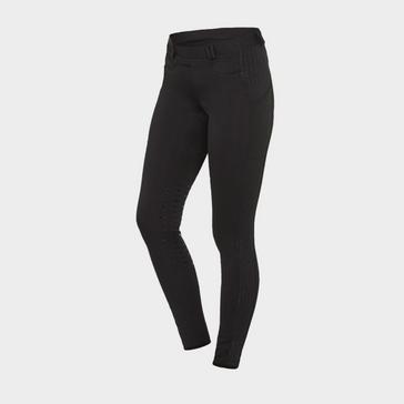 Black Schockemohle Womens Sporty Knee Grip Riding Tights Cool Black