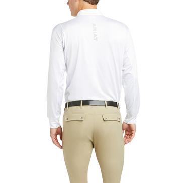 White Ariat Mens TEK Long Sleeved Show Shirt White