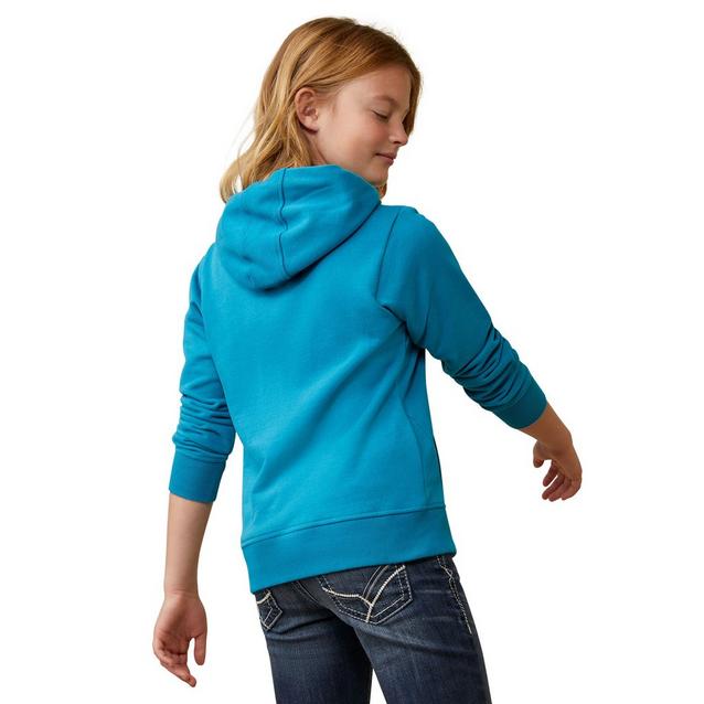 Ariat Kids 3D Logo 2.0 Hoodie Mosaic Blue Naylors